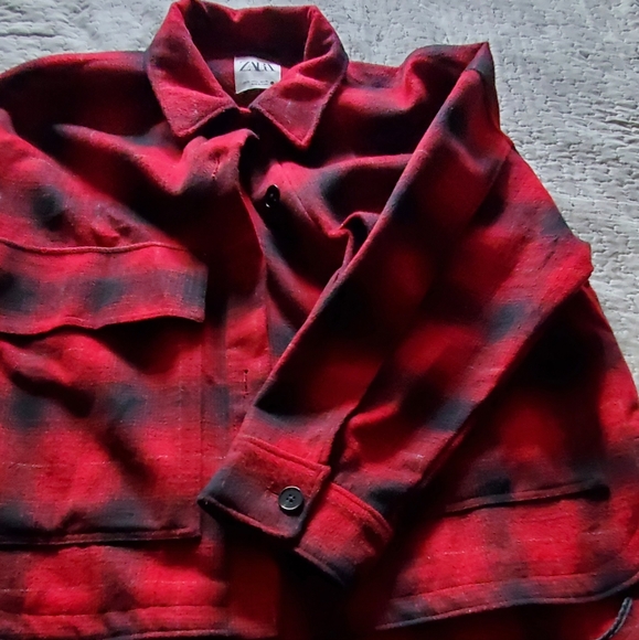 ZARA Plaid Shacket L - Picture 5 of 9